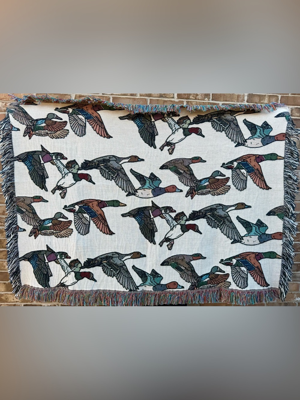 Migration Duck Waterfowl Throw Blanket 60x50in